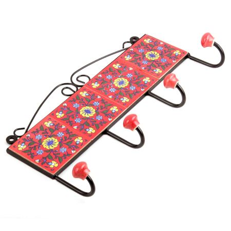 Red Yellow Wheel Tiles Hooks 